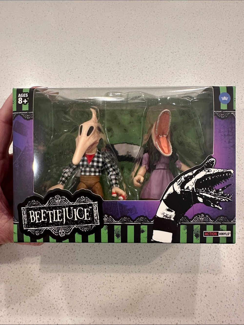 Beetlejuice Action Vinyls 2-Figure Set - scary Adam and Barbara